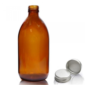 500ml Amber Glass Bottle with Aluminium Lid